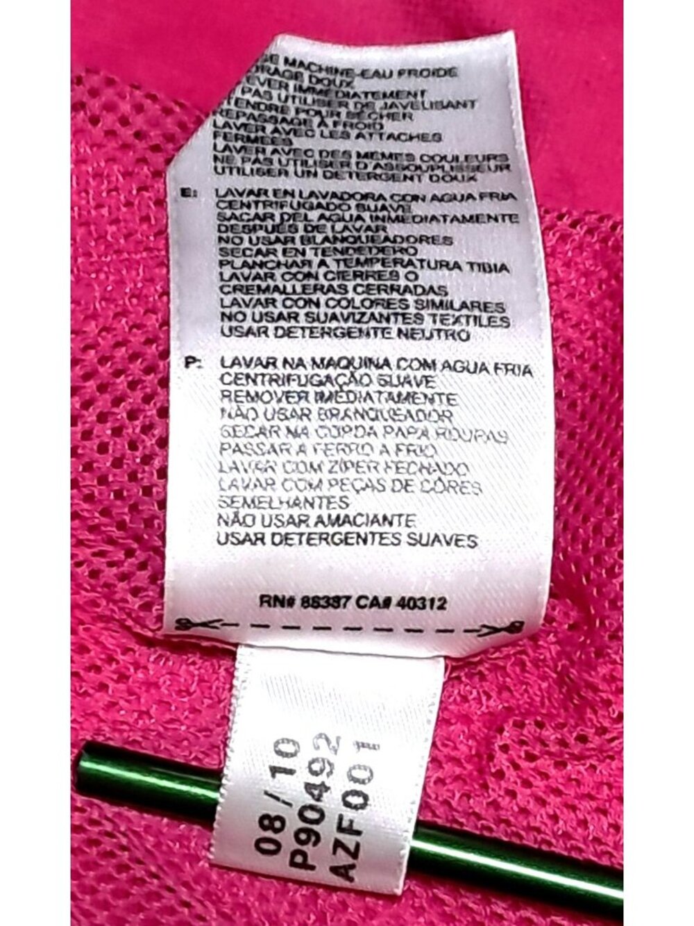 Y2K Adidas Windbreaker Zip Jacket Womens Size S Pink Polyester Activewear Lightw - Picture 10 of 11